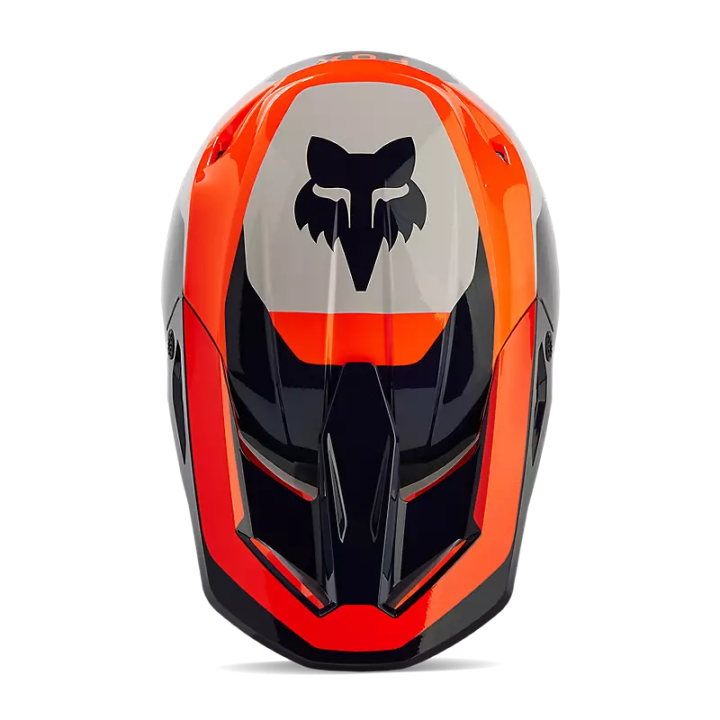 Casque FOX v1 nitro noir/orange 2024 | Oxmoto