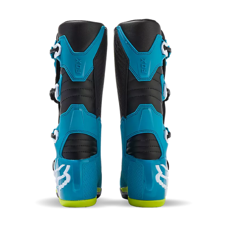 Bottes FOX comp bleu/jaune 2024 | Oxmoto