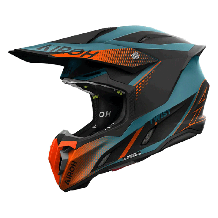 Casque Airoh twist 3 shard orange mat 2024 | Oxmoto