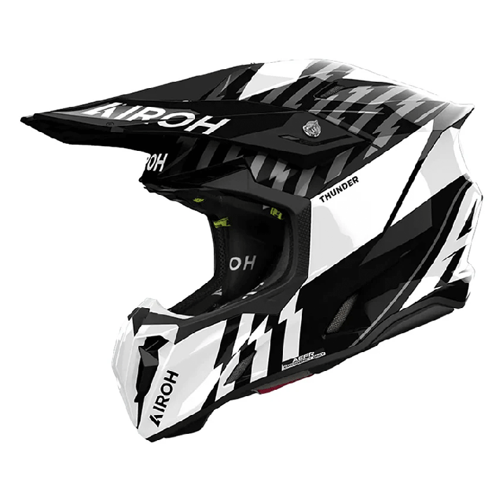 Casque Airoh twist 3 thunder noir/blanc 2024 | Oxmoto