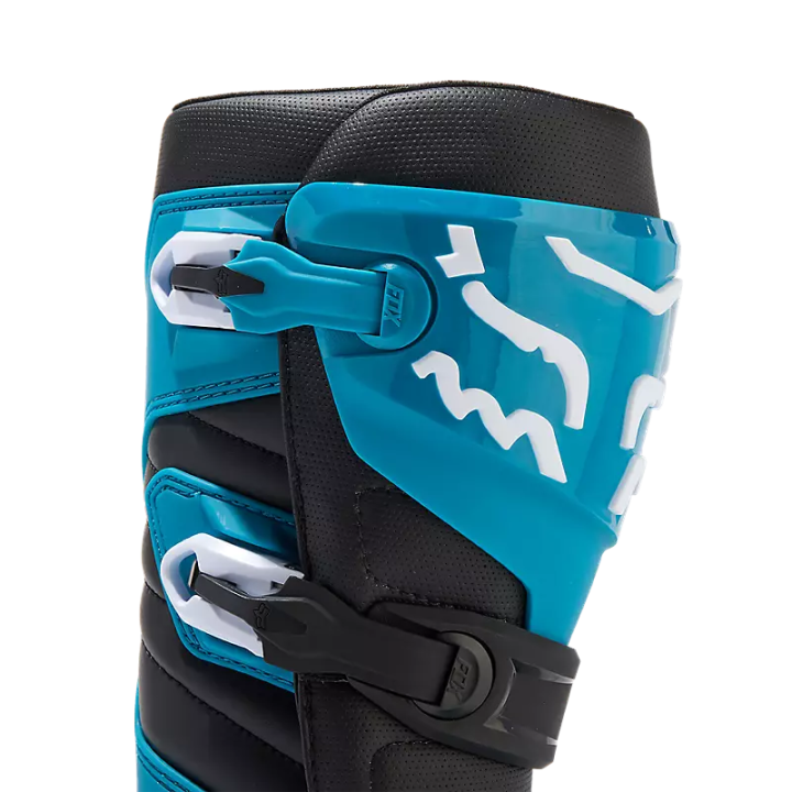 Bottes FOX comp bleu/jaune 2024 | Oxmoto