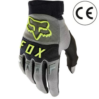 Gants FOX dirtpaw gris/jaune 2024 - homologué ce | Oxmoto