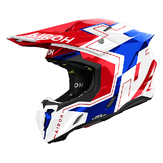 Casque Airoh twist 3 dizzy bleu/rouge 2024 | Oxmoto