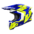Casque Airoh twist 3 dizzy bleu/jaune 2024 | Oxmoto