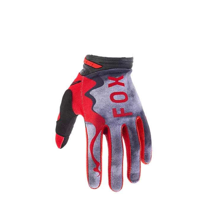 Gants FOX 180 atlas gris/rouge 2024 | Oxmoto
