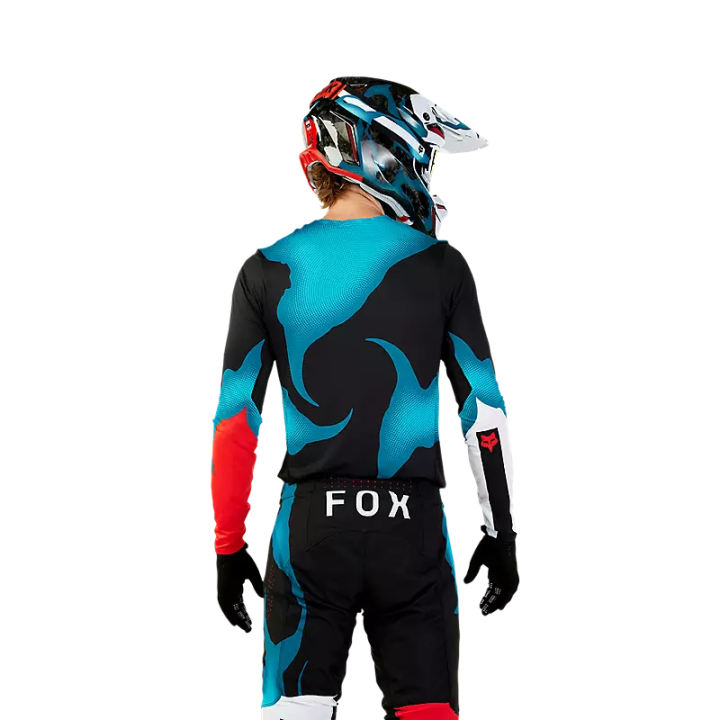 Maillot FOX flexair withered noir/bleu 2024 | Oxmoto