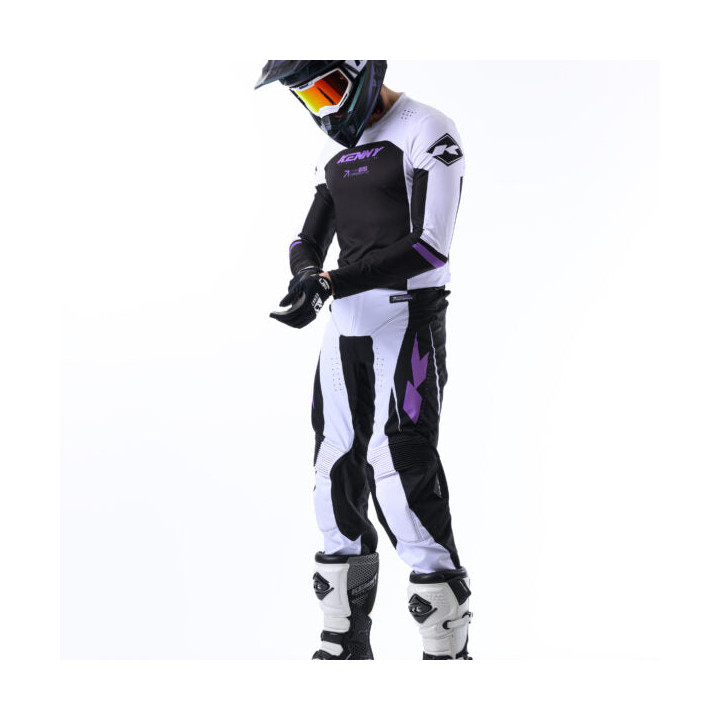 Maillot KENNY performance solid noir/violet 2024 | Oxmoto