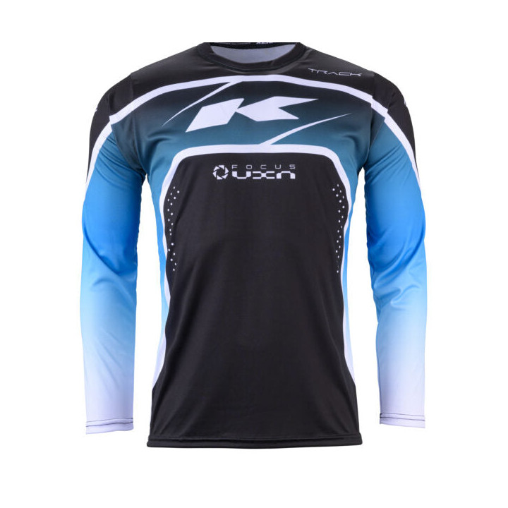 Maillot KENNY track focus noir/blanc 2024 | Oxmoto