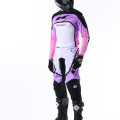 Maillot KENNY track focus blanc/rose 2024 | Oxmoto
