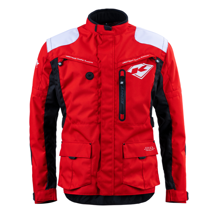 Veste enduro KENNY titanium rouge 2025 | Oxmoto