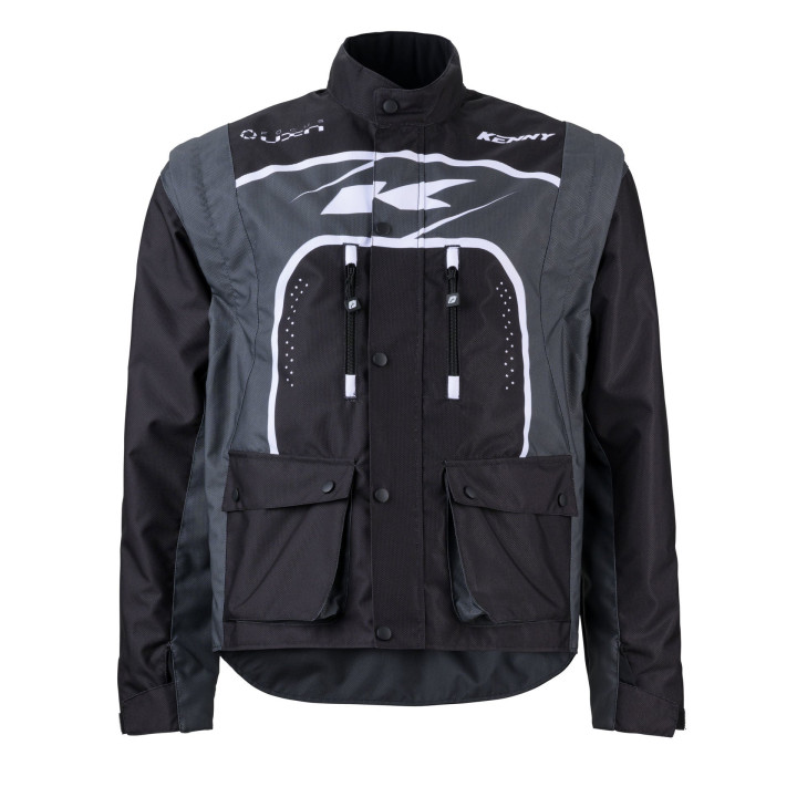 Veste enduro KENNY track noir/gris 2024 | Oxmoto