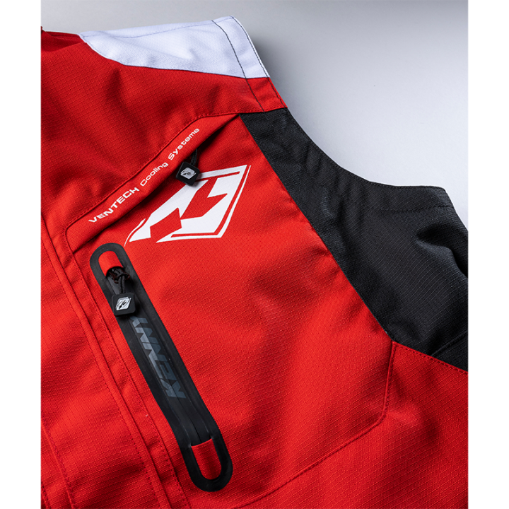 Veste enduro KENNY titanium rouge 2025 | Oxmoto
