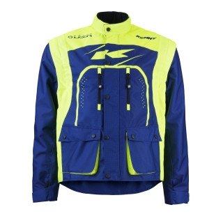 Veste enduro KENNY track bleu/jaune 2024 | Oxmoto