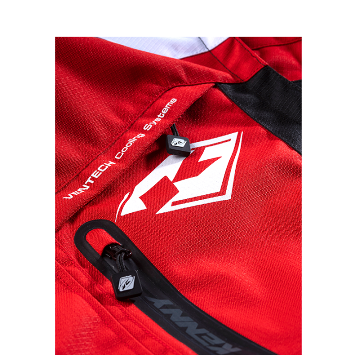 Veste enduro KENNY titanium rouge 2025 | Oxmoto