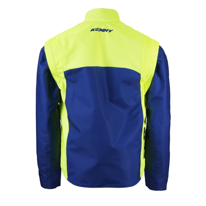 Veste enduro KENNY track bleu/jaune 2024 | Oxmoto
