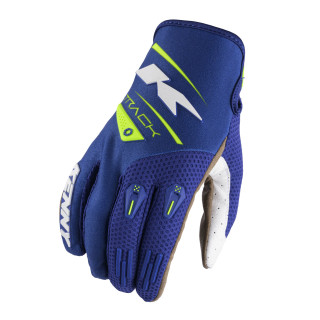 Gants KENNY track navy/jaune fluo 2024 | Oxmoto