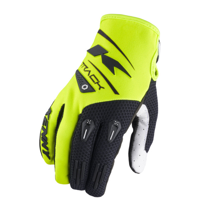 Gants KENNY track noir/jaune fluo 2024 | Oxmoto