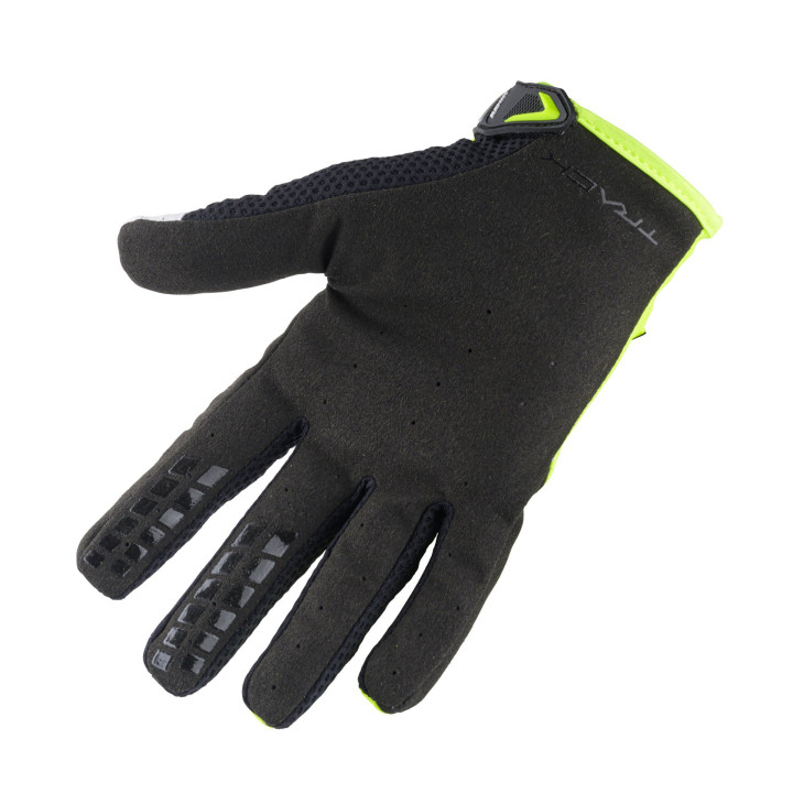 Gants KENNY track noir/jaune fluo 2024 | Oxmoto