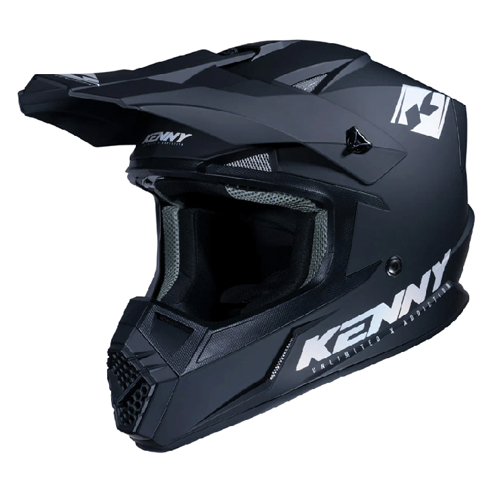 Casque KENNY track solid noir mat 2024 | Oxmoto