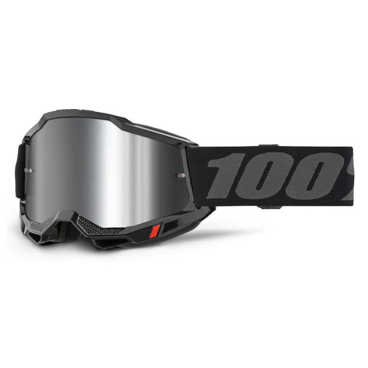 Lunettes 100% accuri 2 noir iridium argent | Oxmoto