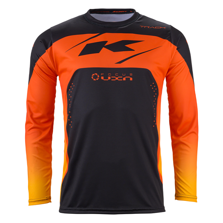 Maillot enfant KENNY track focus orange 2025 | Oxmoto