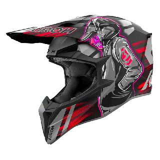 Casque Airoh wraaap cyber rouge mat 2024 | Oxmoto