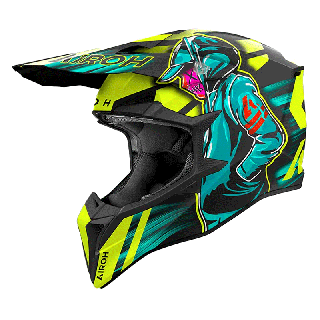 Casque Airoh wraaap cyber jaune mat 2024 | Oxmoto