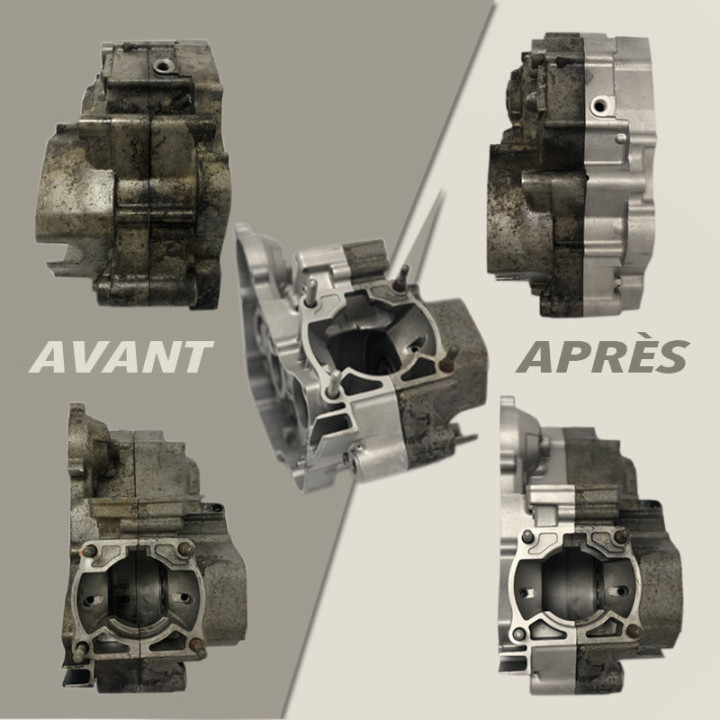 Microbillage de pièces moteur et partie-cycle moto | Oxmoto