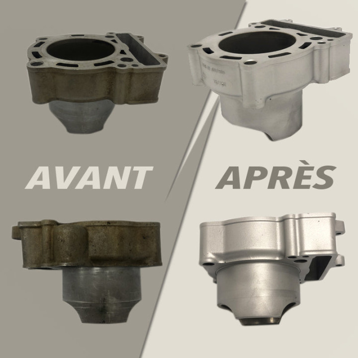 Microbillage de pièces moteur et partie-cycle moto | Oxmoto