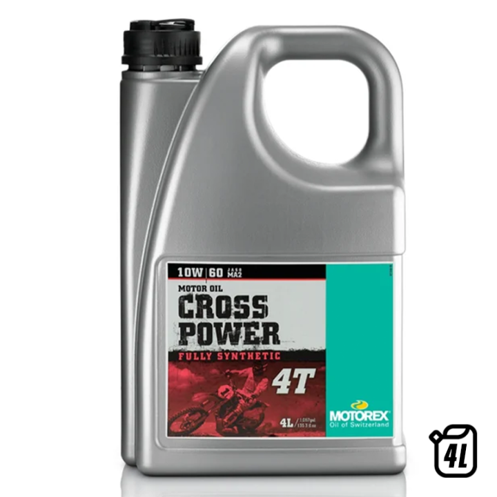 Huile moteur Motorex cross power 4T - 10w60 4L | Oxmoto