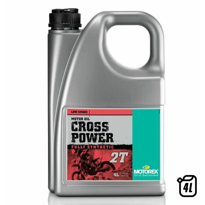 Huile mélange Motorex cross power 2T - 4L | Oxmoto