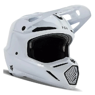 Casque FOX v3 rs carbon solid blanc 2025 | Oxmoto
