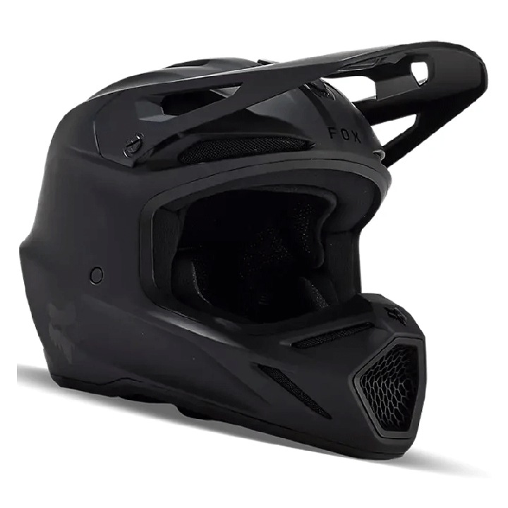 Casque FOX v3 solid noir mat | Oxmoto