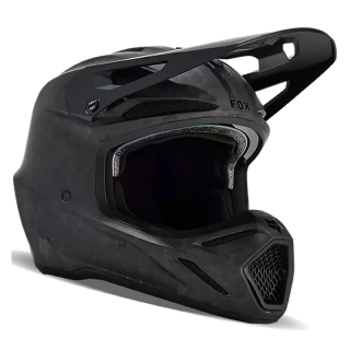 Casque FOX v3 rs carbon solid noir mat | Oxmoto