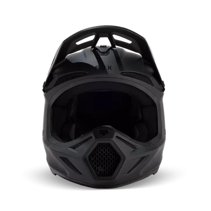 Casque FOX v3 solid noir mat | Oxmoto