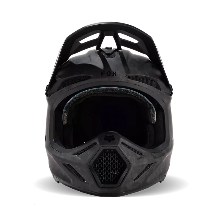 Casque FOX v3 rs carbon solid noir mat | Oxmoto