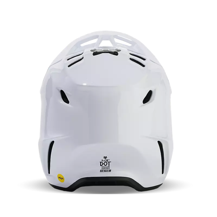 Casque FOX v3 rs carbon solid blanc 2025 | Oxmoto