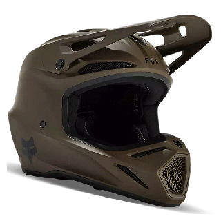 Casque FOX v3 solid marron 2024 | Oxmoto