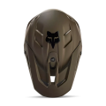 Casque FOX v3 solid marron 2024 | Oxmoto