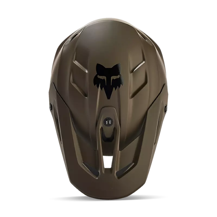 Casque FOX v3 solid marron 2024 | Oxmoto