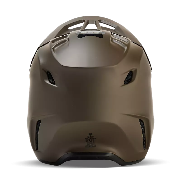 Casque FOX v3 solid marron 2024 | Oxmoto
