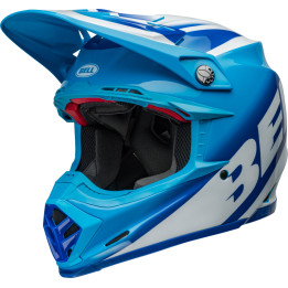 Casque Bell Moto-9S Flex - Rail Gloss Blue/White | Oxmoto