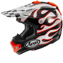 Casque Arai MX-V EVO - Flame White | Oxmoto