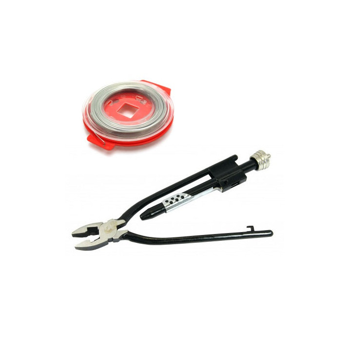 Kit pince à torsader et bobine de fil à freiner inox ø0,8mm 30M