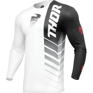 Maillot Thor prime analog noir/blanc 2024 | Oxmoto