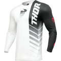 Maillot Thor prime analog noir/blanc 2024 | Oxmoto