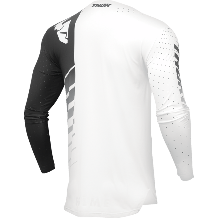 Maillot Thor prime analog noir/blanc 2024 | Oxmoto