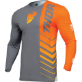 Maillot Thor prime analog gris/orange 2024 | Oxmoto