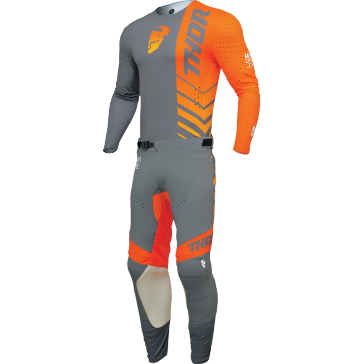 Maillot Thor prime analog gris/orange 2024 | Oxmoto
