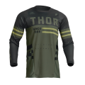 Maillot enfant Thor pulse combat army/noir 2024 | Oxmoto